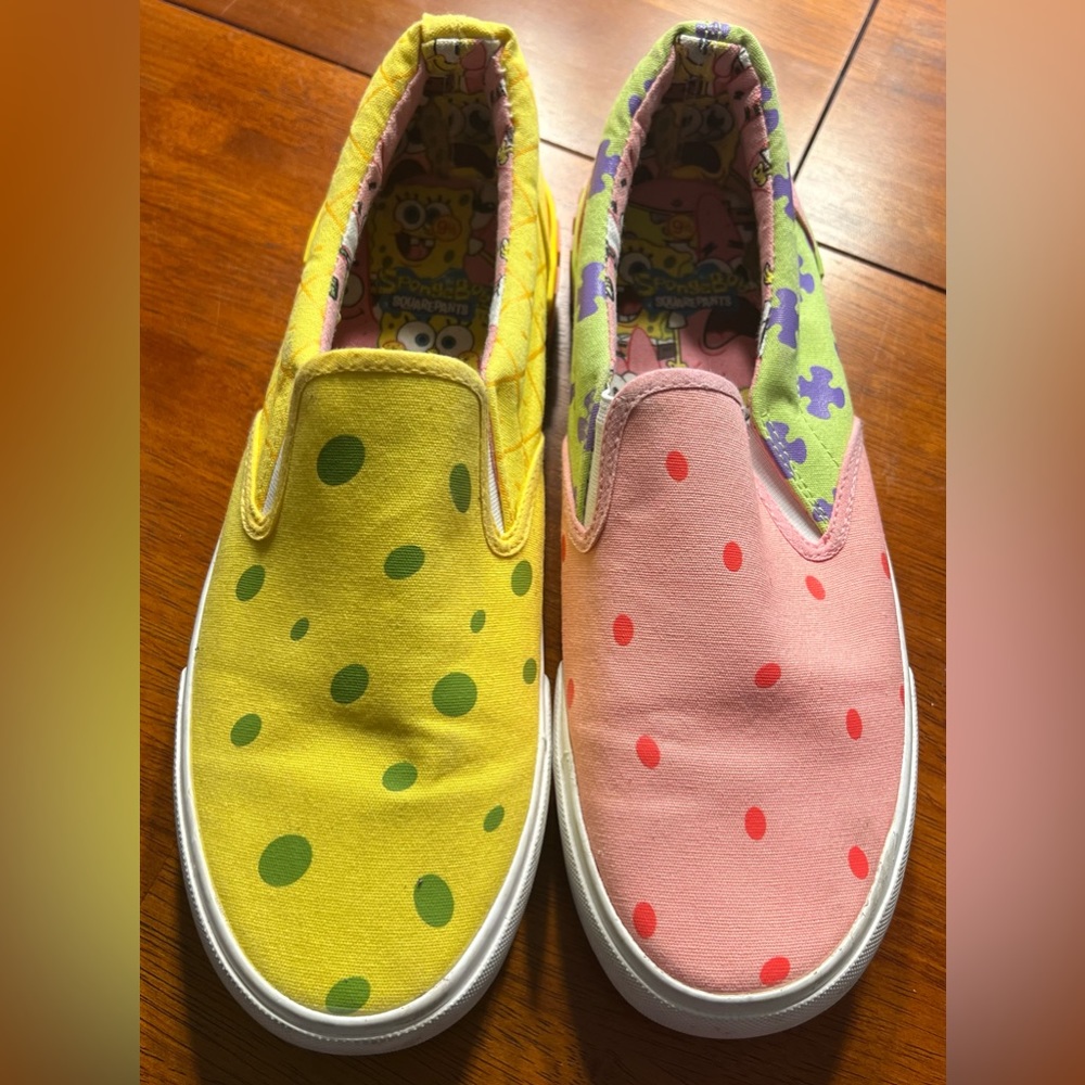 Ground Up SpongeBob & Patrick SlipOn Canvas shoes men’s size9 1/2 women’s size11